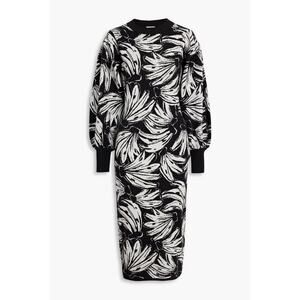 FARM Rio Jacquard-knit midi dress